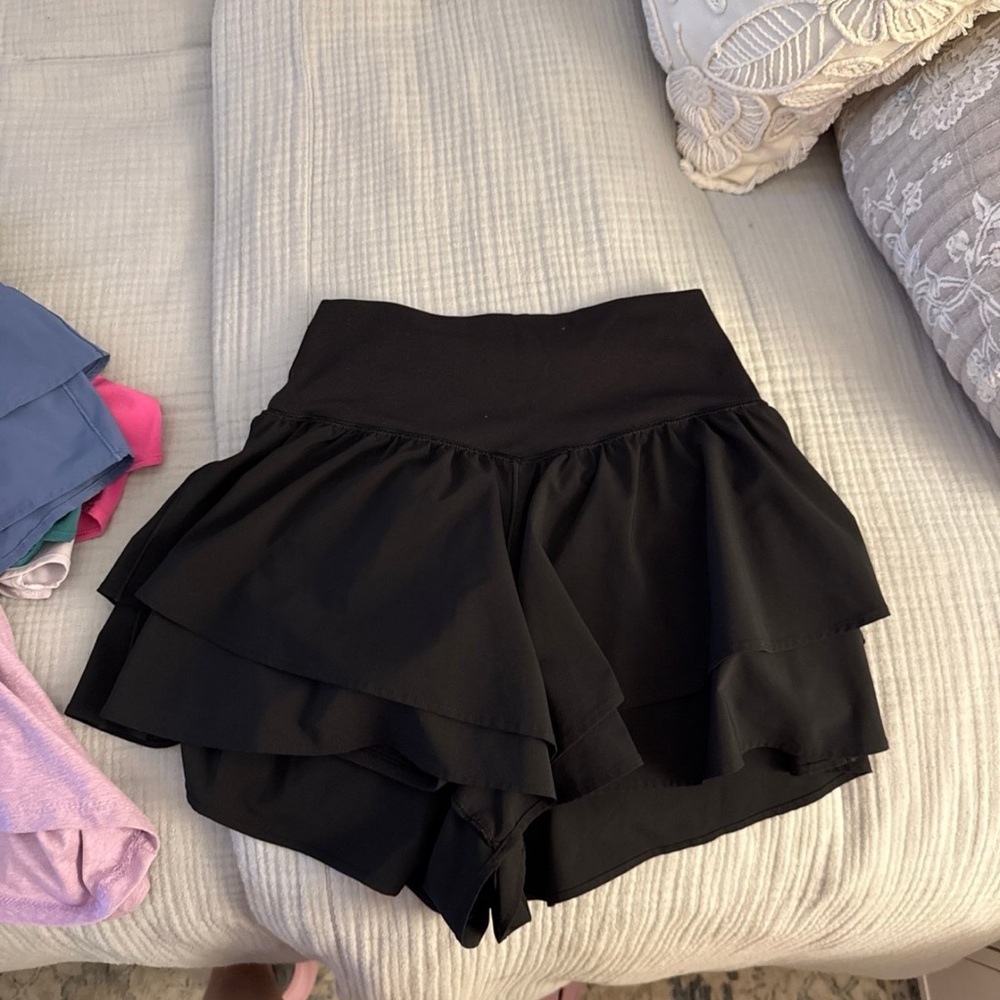 Black Aerie Flowy Shorts
